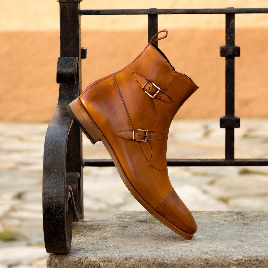 Men's Octavian Buckle Boots Leather Brown 3179 1- MERRIMIUM--GID-2298-3179