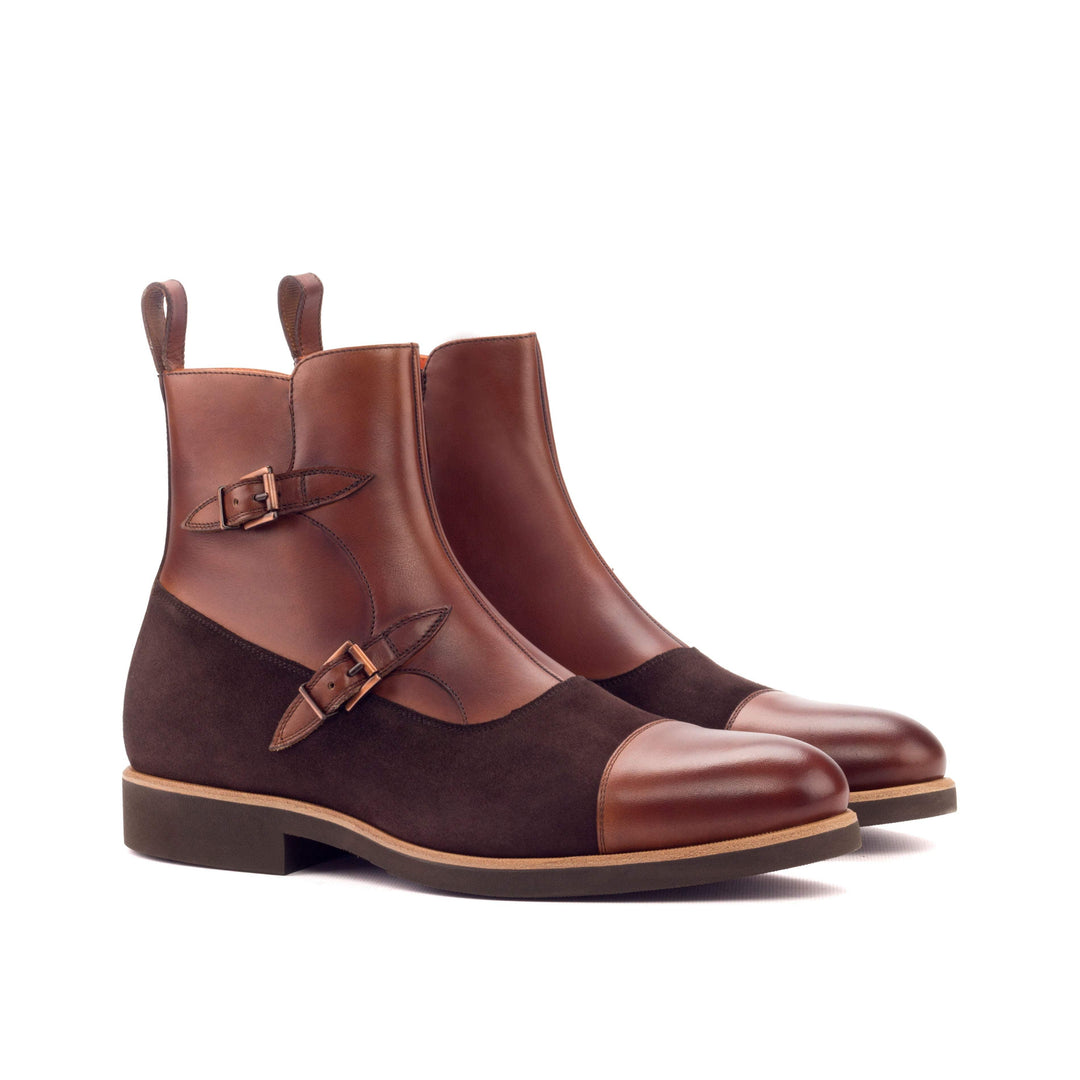 Men's Octavian Buckle Boots Leather Brown 3352 3- MERRIMIUM
