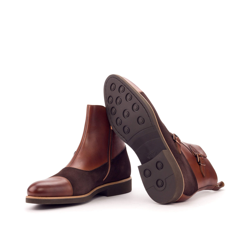 Men's Octavian Buckle Boots Leather Brown 3352 2- MERRIMIUM
