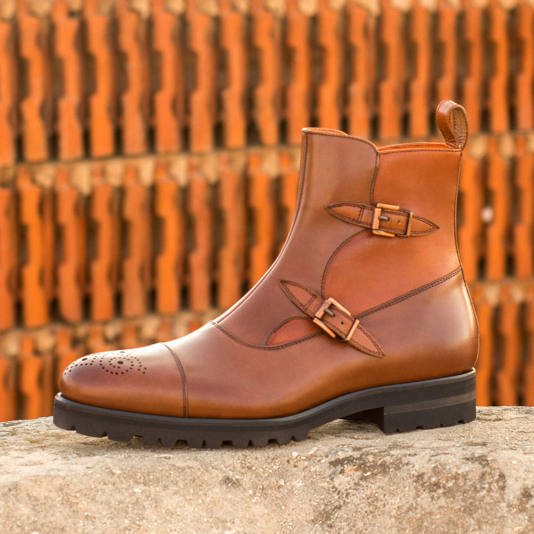 Men's Octavian Buckle Boots Leather Brown 3658 1- MERRIMIUM--GID-2297-3658
