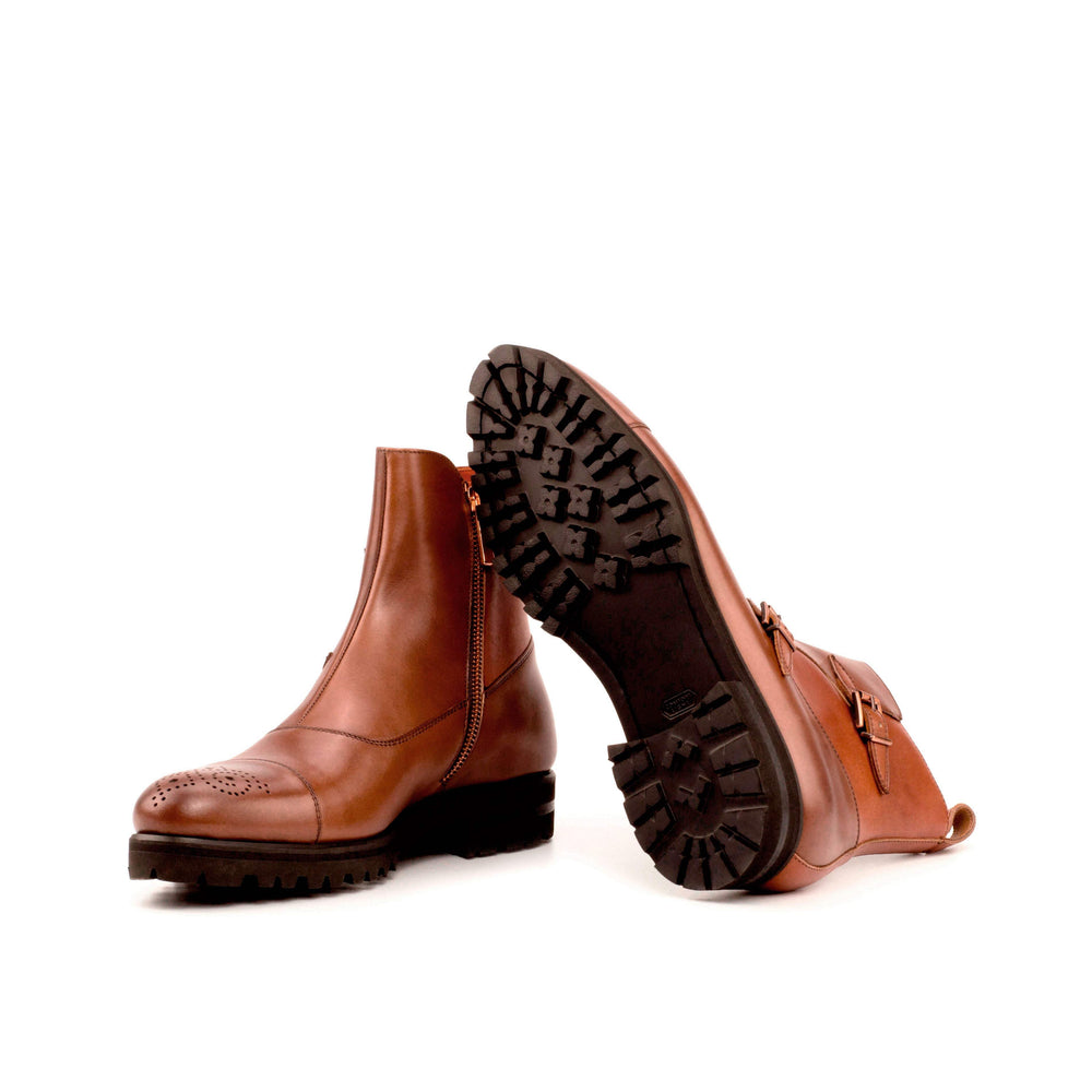 Men's Octavian Buckle Boots Leather Brown 3658 2- MERRIMIUM