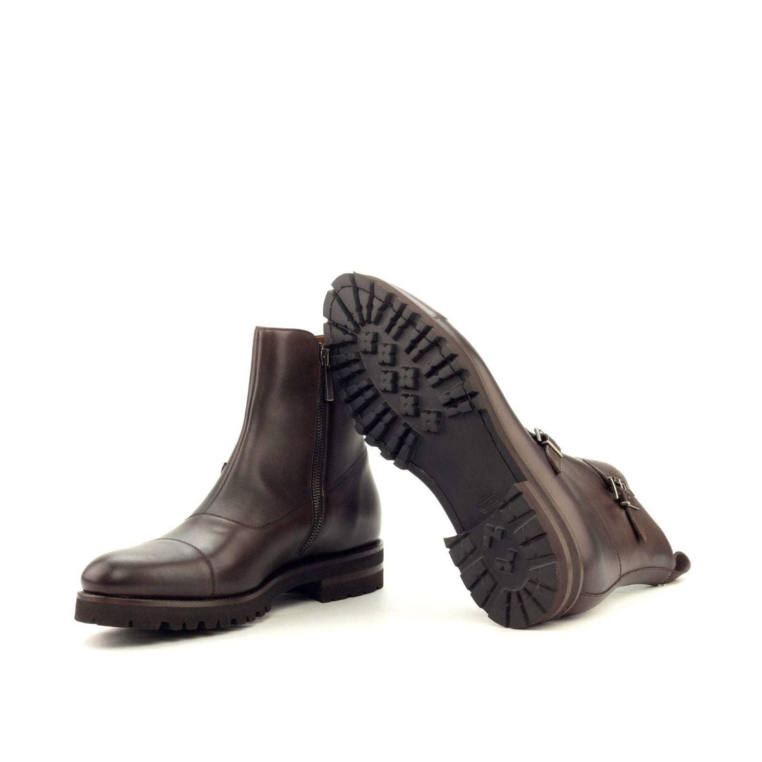 Men's Octavian Buckle Boots Leather Dark Brown 2962 5- MERRIMIUM