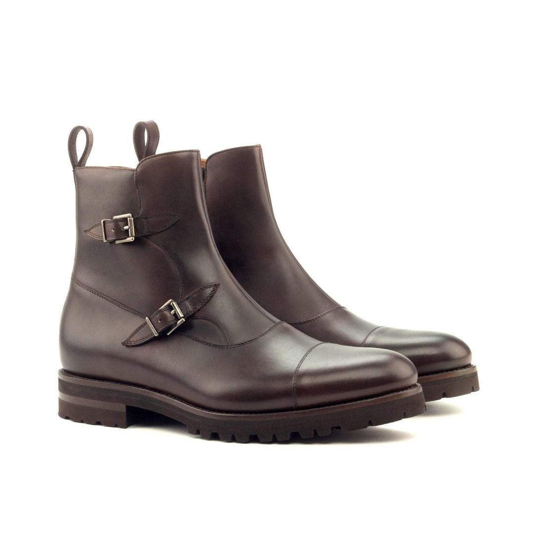 Men's Octavian Buckle Boots Leather Dark Brown 2962 3- MERRIMIUM