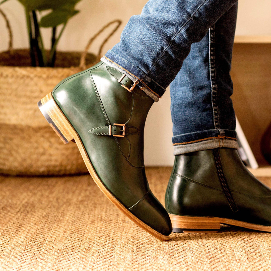 Men's Octavian Buckle Boots Leather Goodyear Welt 5316 1- MERRIMIUM--GID-4513-5316
