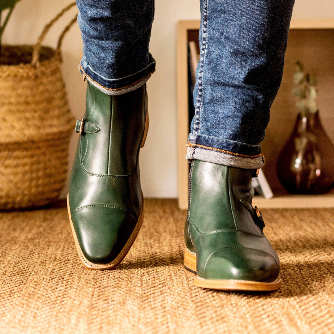 Men's Octavian Buckle Boots Leather Goodyear Welt 5316 5- MERRIMIUM