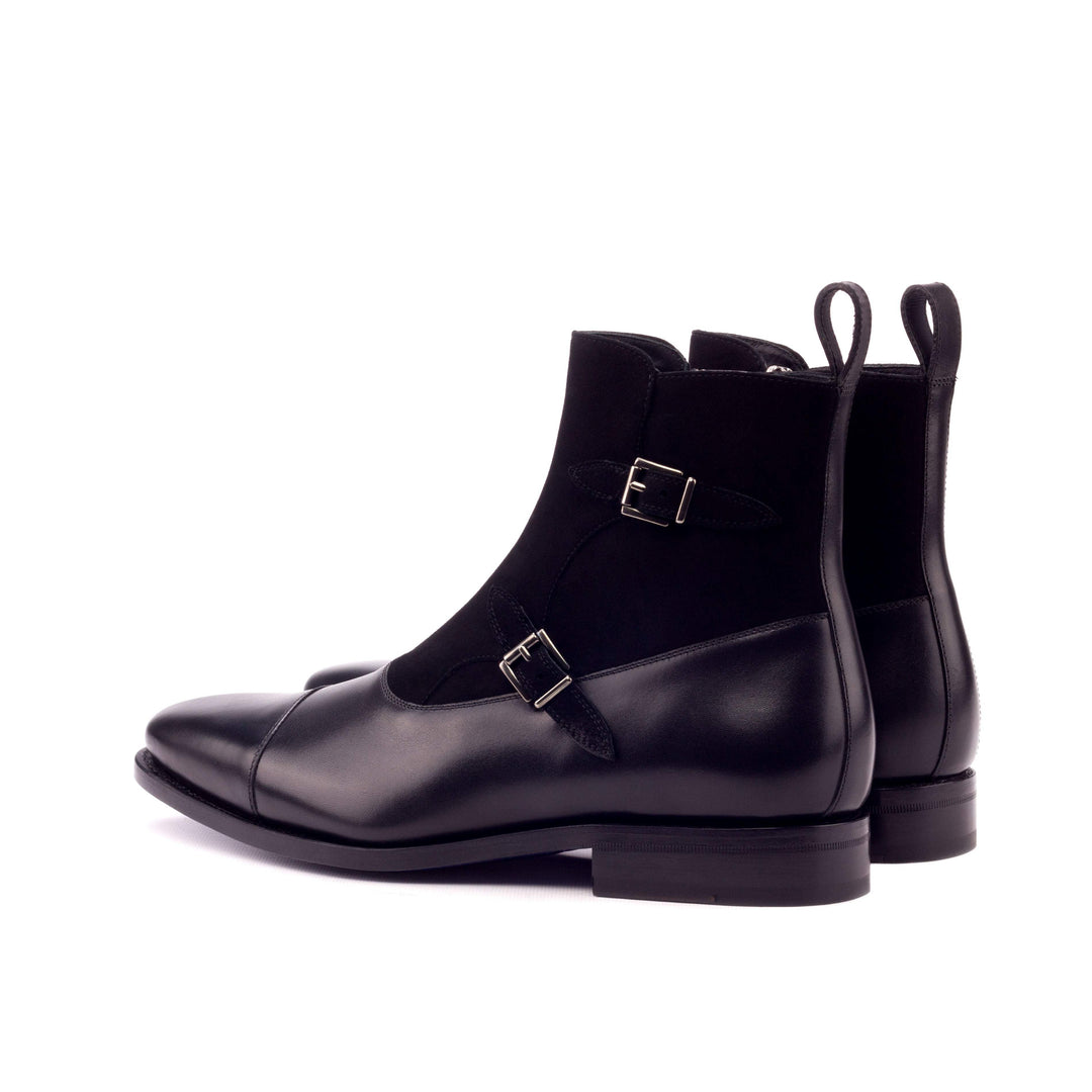 Men's Octavian Buckle Boots Leather Goodyear Welt Black 3278 4- MERRIMIUM