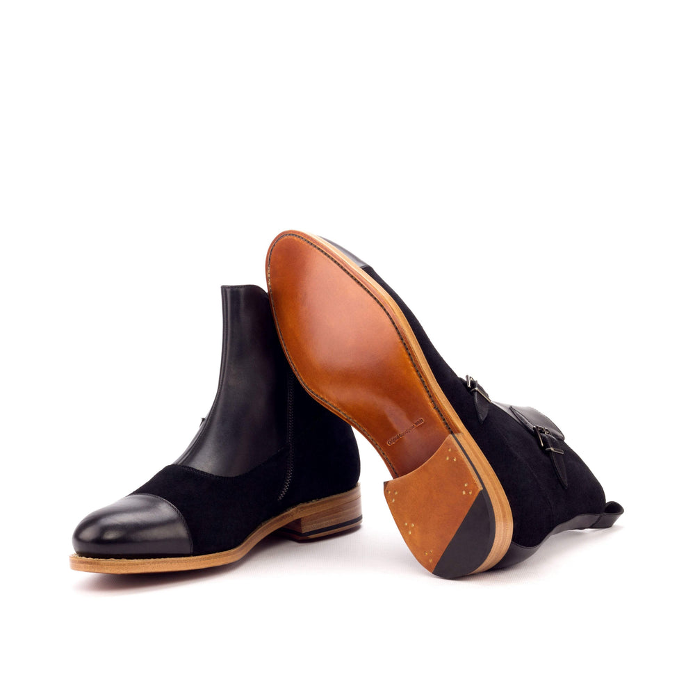 Men's Octavian Buckle Boots Leather Goodyear Welt Black 3295 2- MERRIMIUM