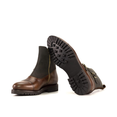 Men's Octavian Buckle Boots Leather Goodyear Welt Brown 5431 2- MERRIMIUM