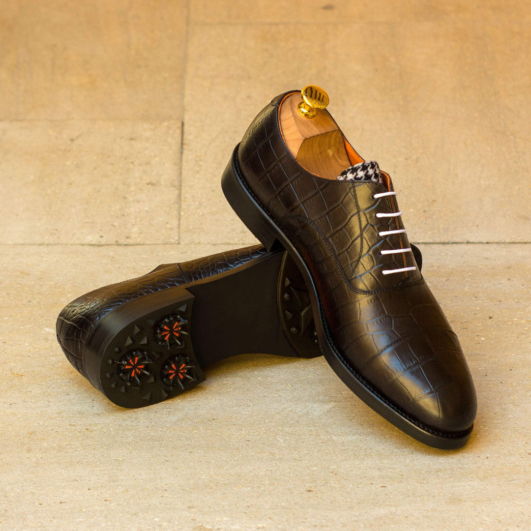 Men's Oxford Golf Shoes Leather Black 3559 1- MERRIMIUM--GID-1422-3559