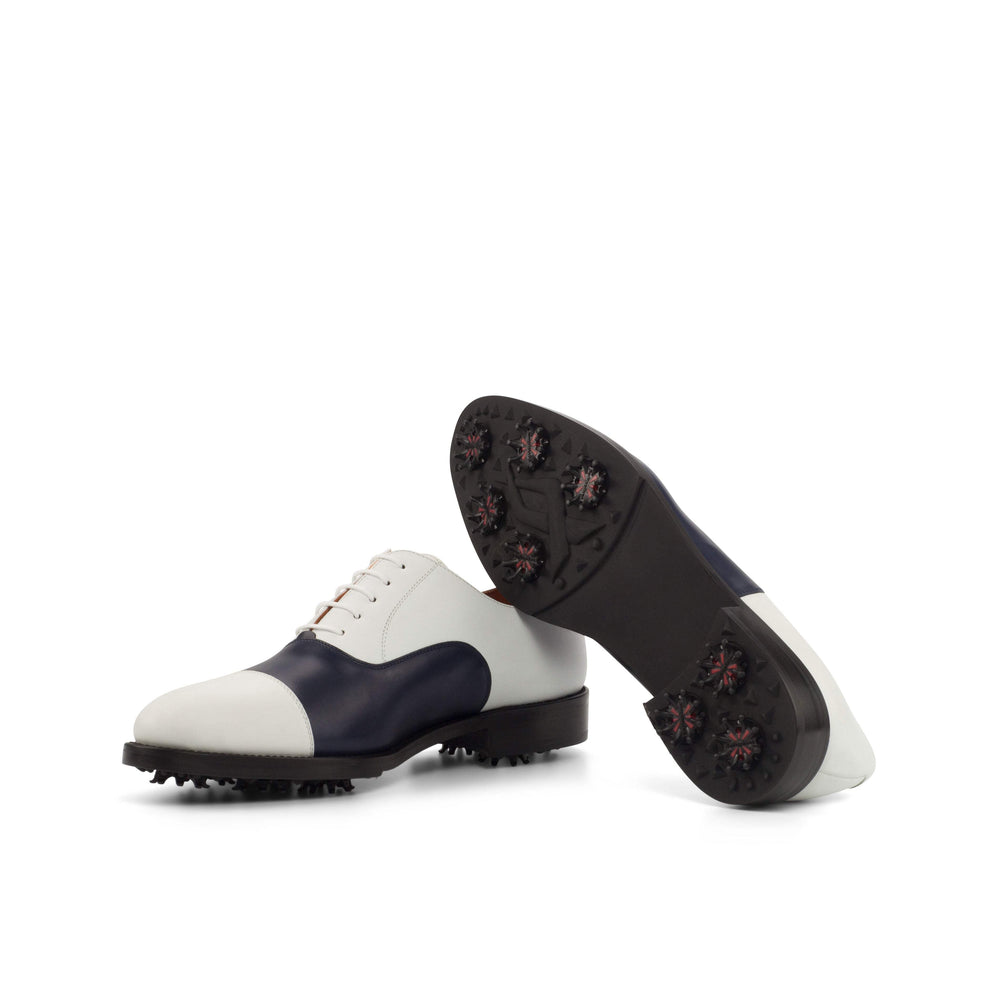 Men's Oxford Golf Shoes Leather Blue White 4326 2- MERRIMIUM