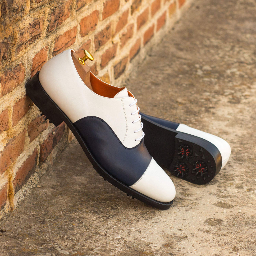 Men's Oxford Golf Shoes Leather Blue White 4326 1- MERRIMIUM--GID-1422-4326