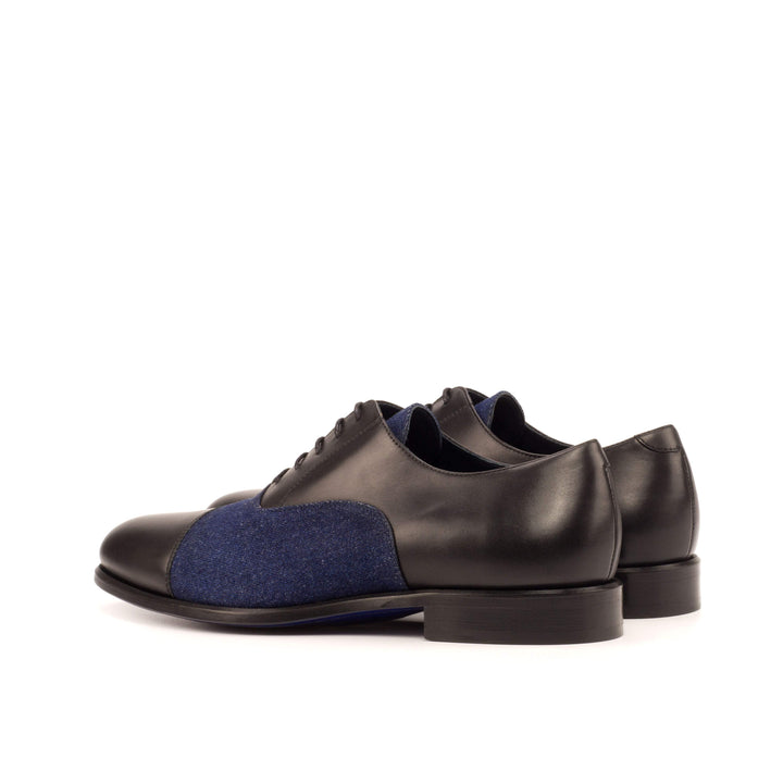 Men's Oxford Shoes Leather Blue Black 3709 4- MERRIMIUM