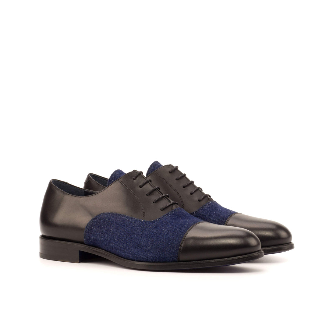 Men's Oxford Shoes Leather Blue Black 3709 3- MERRIMIUM