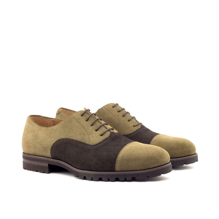 Men's Oxford Shoes Leather Dark Brown Green 2729 3- MERRIMIUM