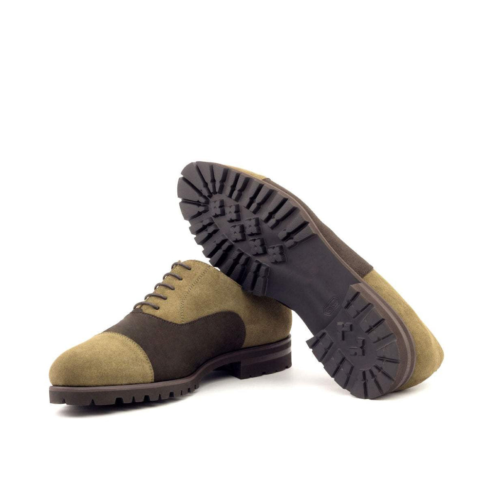 Men's Oxford Shoes Leather Dark Brown Green 2729 2- MERRIMIUM