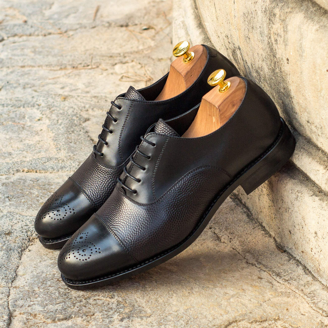 Men's Oxford Shoes Leather Goodyear Welt Black 3706 1- MERRIMIUM--GID-2445-3706