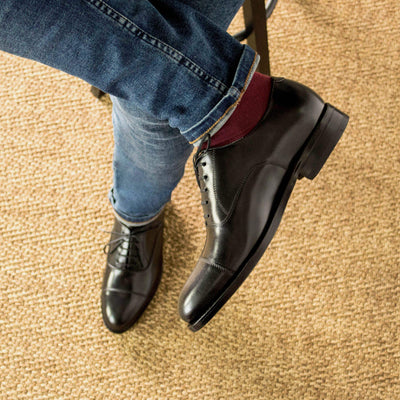 Men's Oxford Shoes Leather Goodyear Welt Black 5267 2- MERRIMIUM