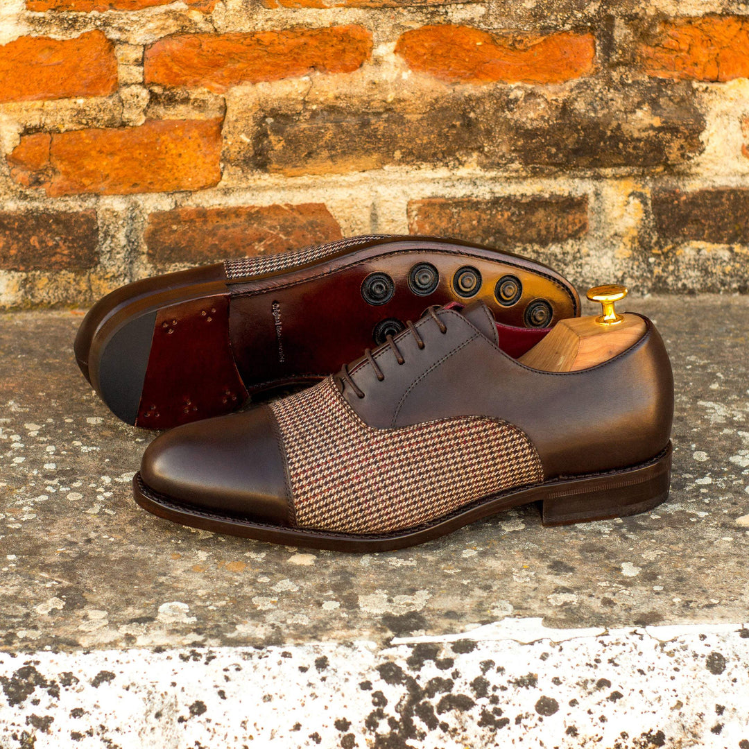 Men's Oxford Shoes Leather Goodyear Welt Brown Dark Brown 4142 1- MERRIMIUM--GID-2445-4142