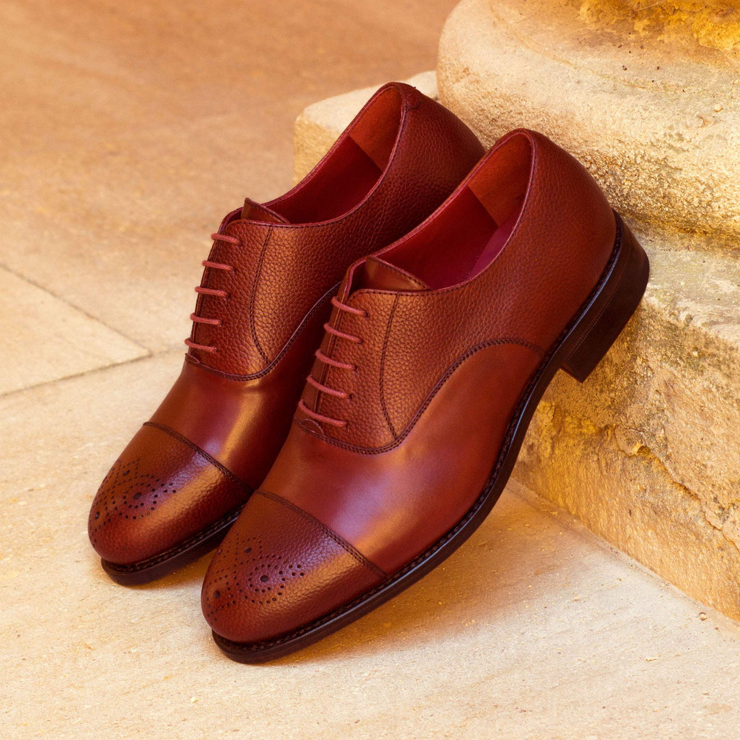 Men's Oxford Shoes Leather Goodyear Welt Burgundy 3575 1- MERRIMIUM--GID-2445-3575