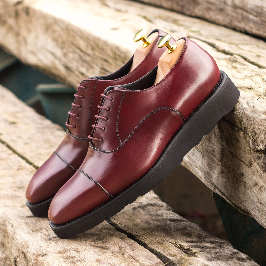 Men's Oxford Shoes Leather Goodyear Welt Burgundy 4575 1- MERRIMIUM--GID-2563-4575