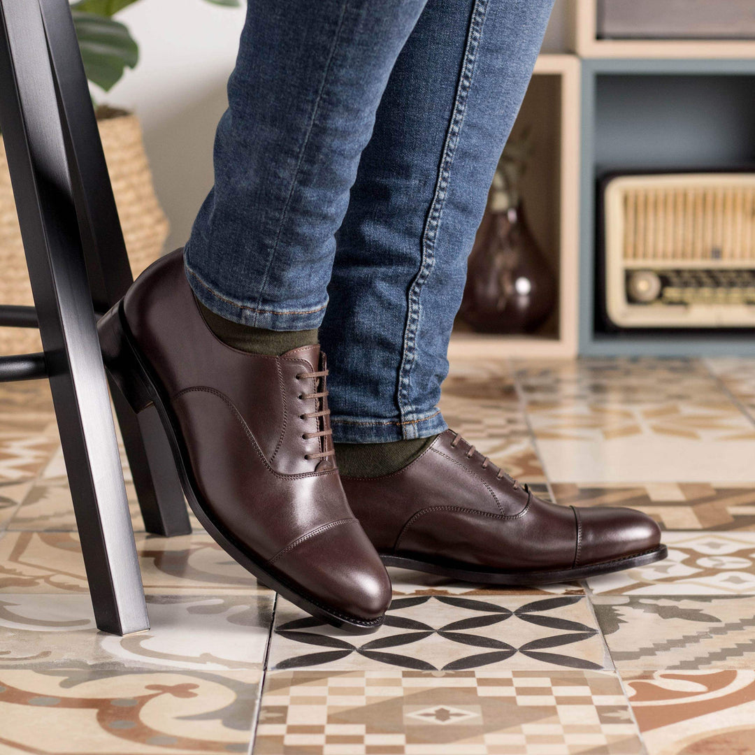 Men's Oxford Shoes Leather Goodyear Welt Dark Brown 5532 5- MERRIMIUM