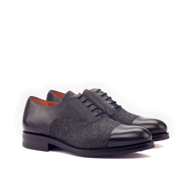 Men's Oxford Shoes Leather Goodyear Welt Grey Black 3363 3- MERRIMIUM