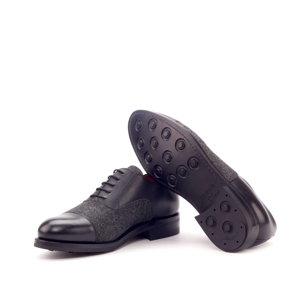 Men's Oxford Shoes Leather Goodyear Welt Grey Black 3363 4- MERRIMIUM