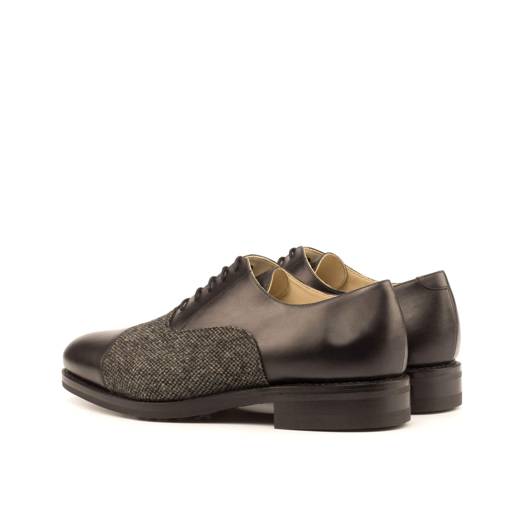 Men's Oxford Shoes Leather Goodyear Welt Grey Black 3950 4- MERRIMIUM