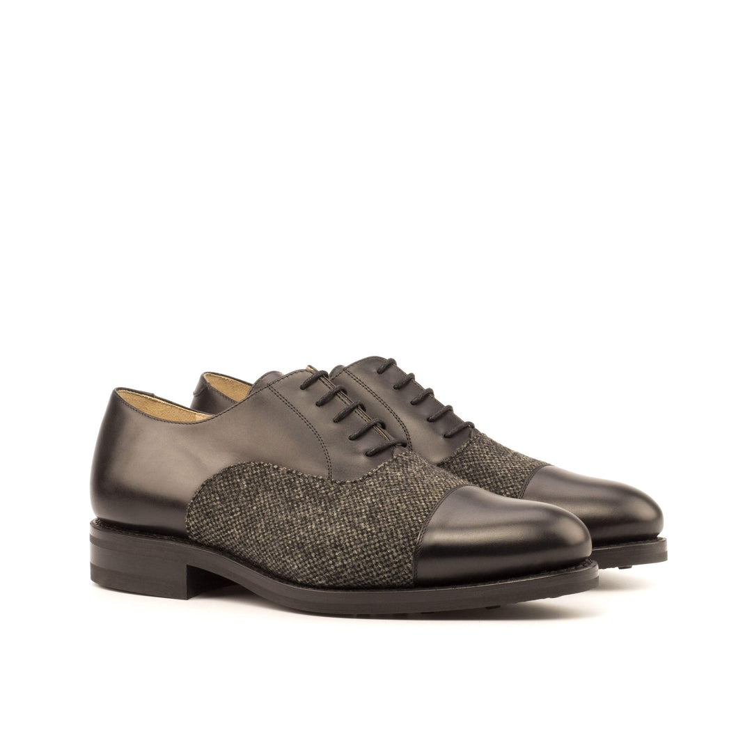 Men's Oxford Shoes Leather Goodyear Welt Grey Black 3950 3- MERRIMIUM