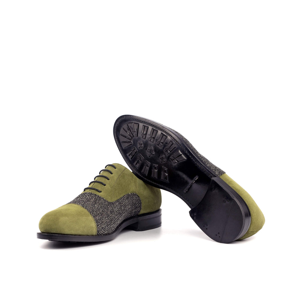 Men's Oxford Shoes Leather Goodyear Welt Grey Green 4559 2- MERRIMIUM