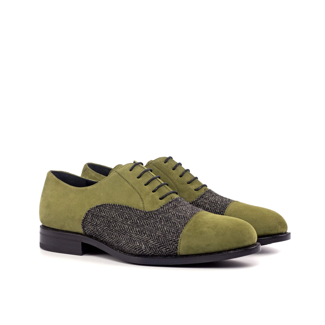 Men's Oxford Shoes Leather Goodyear Welt Grey Green 4559 3- MERRIMIUM