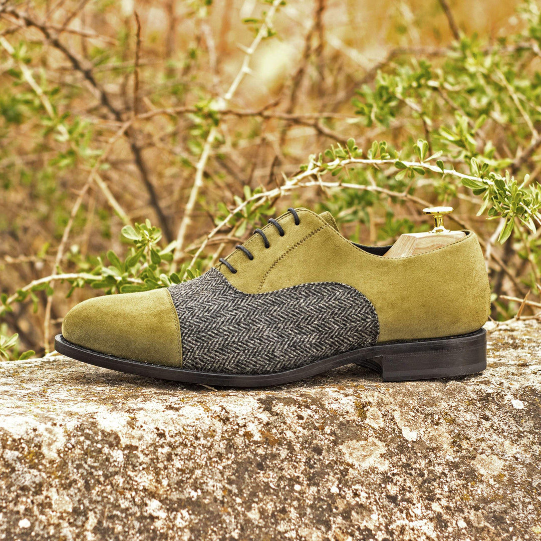 Men's Oxford Shoes Leather Goodyear Welt Grey Green 4559 1- MERRIMIUM--GID-2445-4559