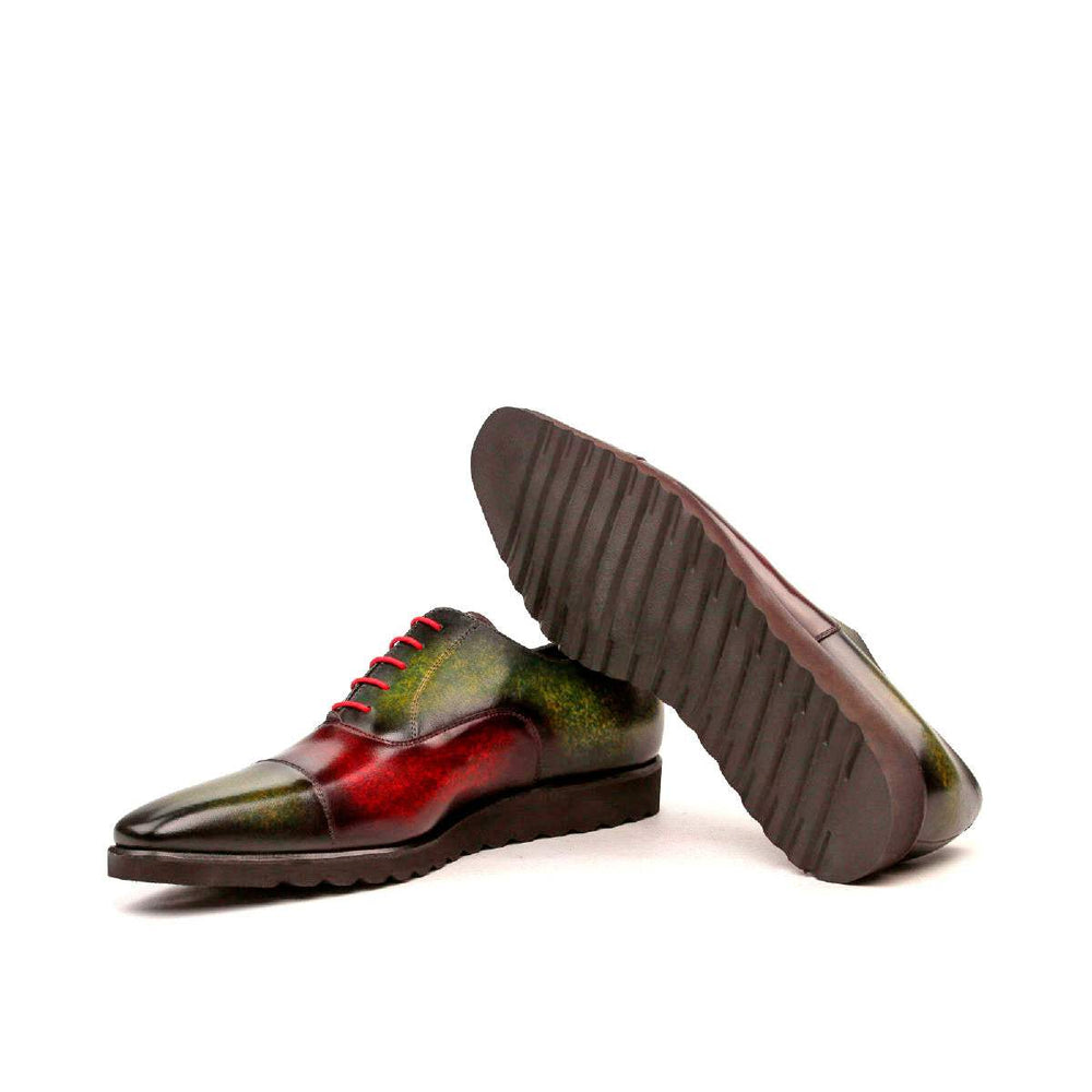 Men's Oxford Shoes Patina Burgundy Green 2506 2- MERRIMIUM