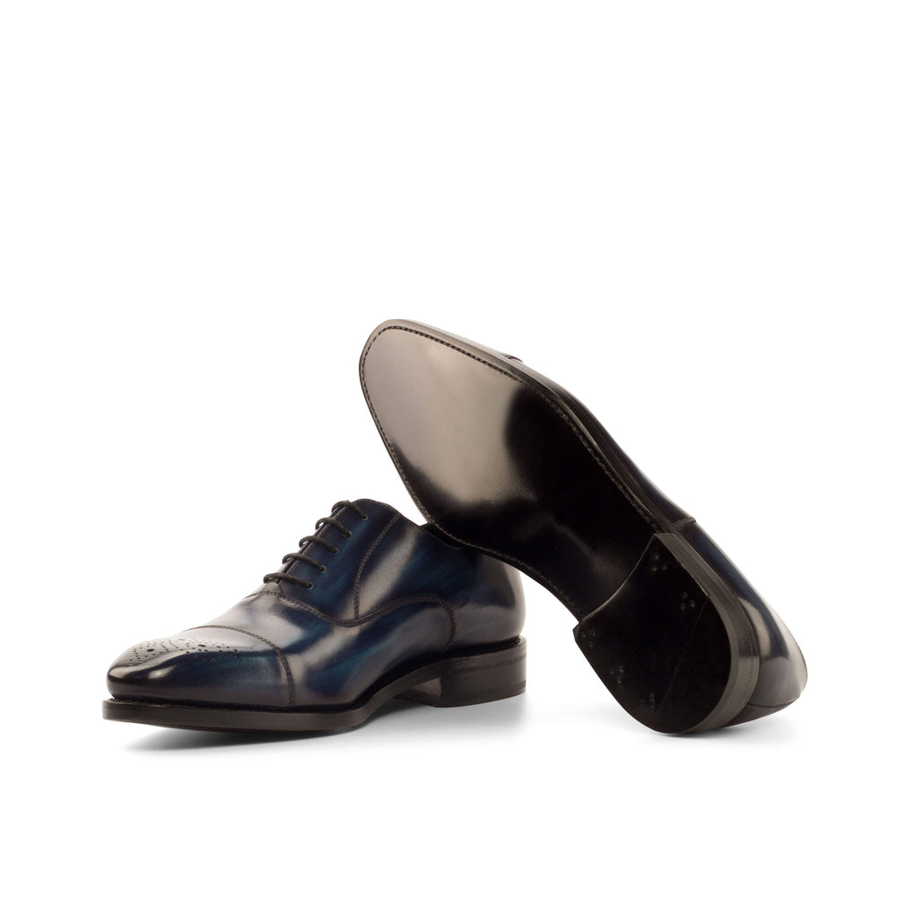 Men's Oxford Shoes Patina Leather Goodyear Welt Blue 3799 2- MERRIMIUM