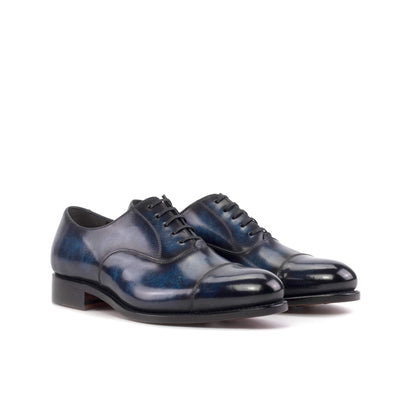 Men's Oxford Shoes Patina Leather Goodyear Welt Blue 5635 6- MERRIMIUM
