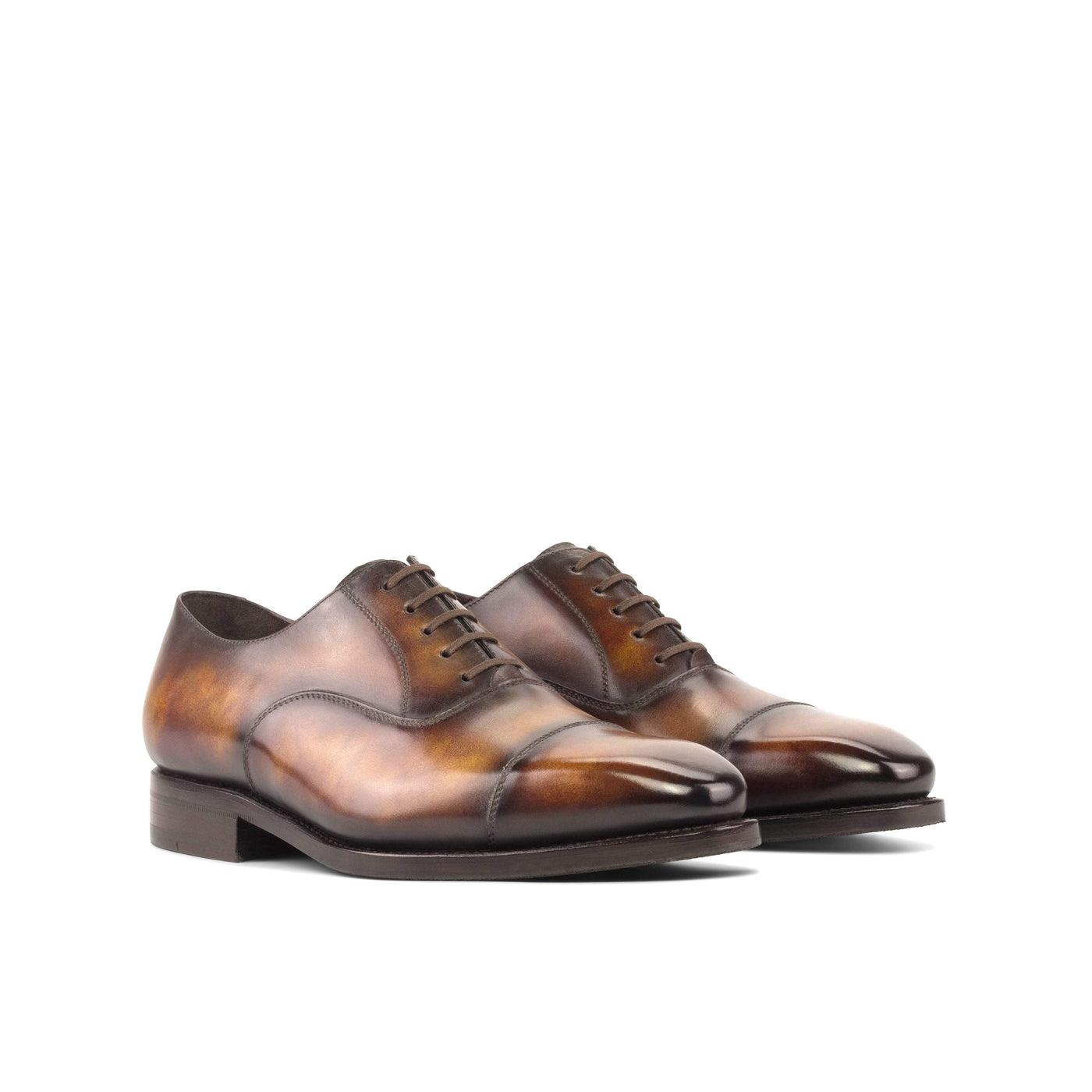 Men's Oxford Shoes Patina Leather Goodyear Welt Burgundy 5252 6- MERRIMIUM