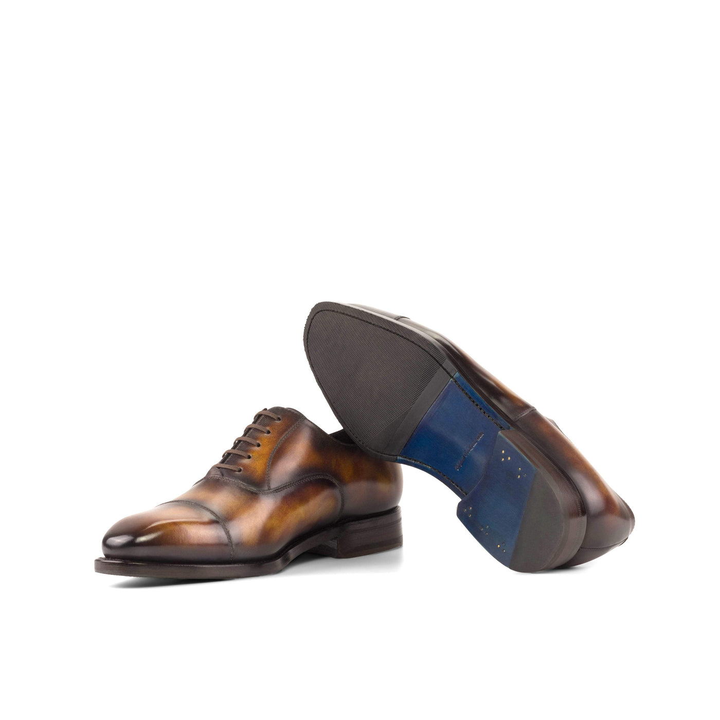 Men's Oxford Shoes Patina Leather Goodyear Welt Burgundy 5252 3- MERRIMIUM