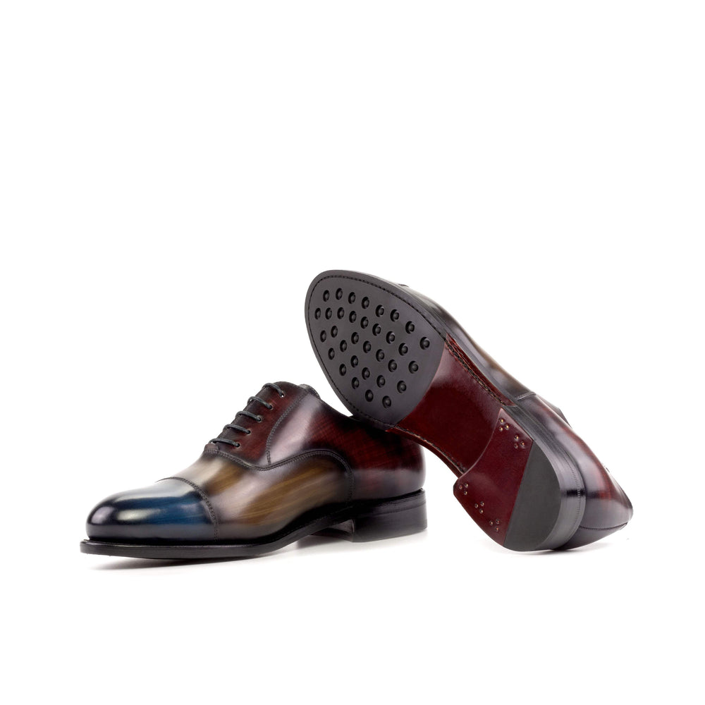 Men's Oxford Shoes Patina Leather Goodyear Welt Burgundy Violet 5214 2- MERRIMIUM