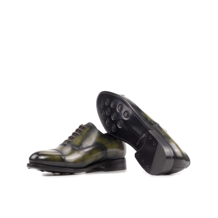 Men's Oxford Shoes Patina Leather Goodyear Welt Green 5546 5- MERRIMIUM
