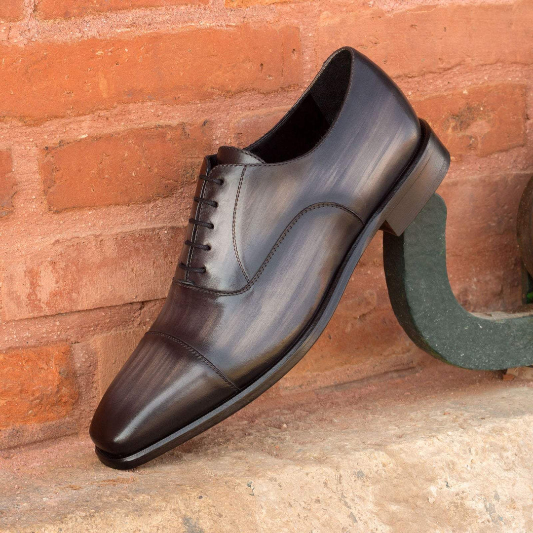 Men's Oxford Shoes Patina Leather Grey 2354 1- MERRIMIUM--GID-1557-2354