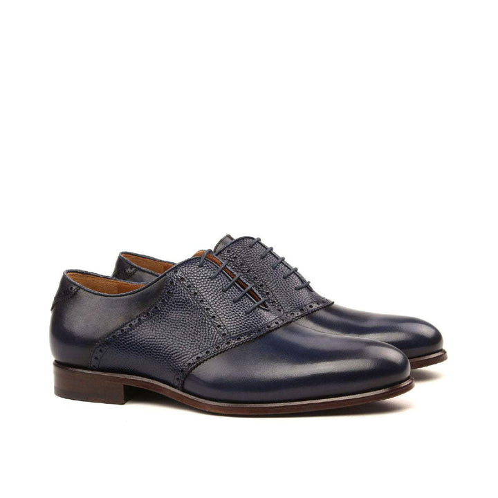 Men's Saddle Shoes Leather Blue 2439 3- MERRIMIUM