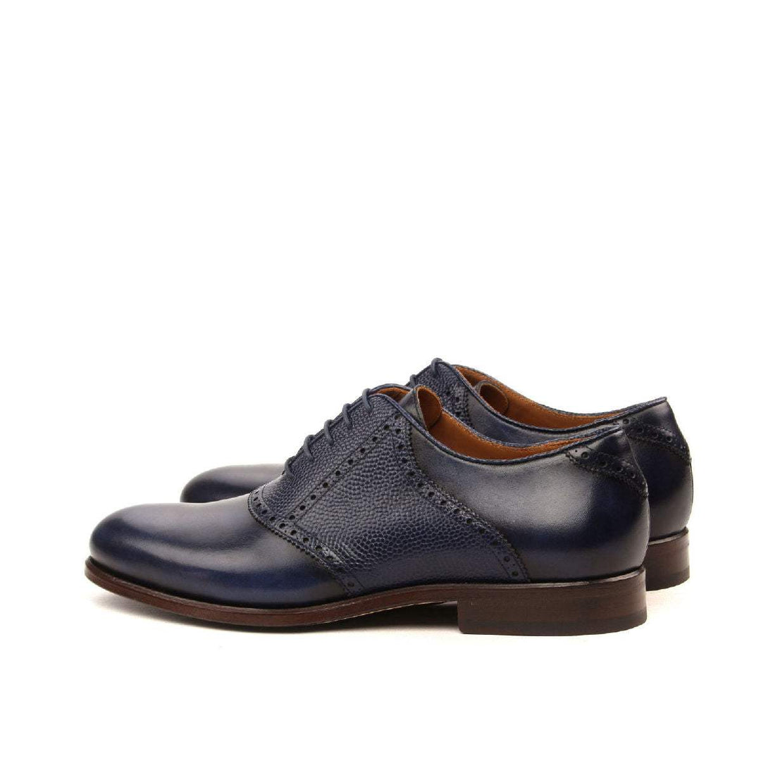 Men's Saddle Shoes Leather Blue 2439 4- MERRIMIUM