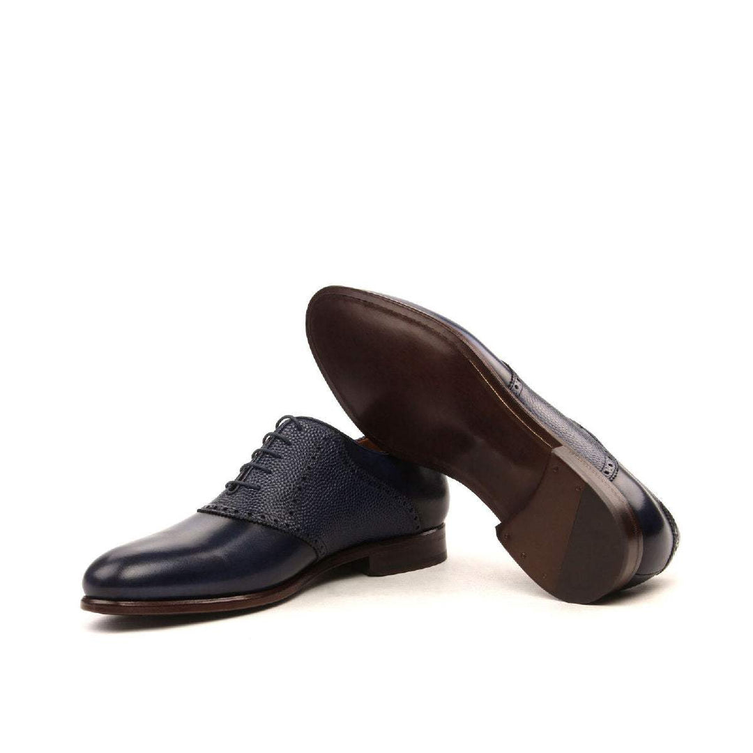 Men's Saddle Shoes Leather Blue 2439 2- MERRIMIUM