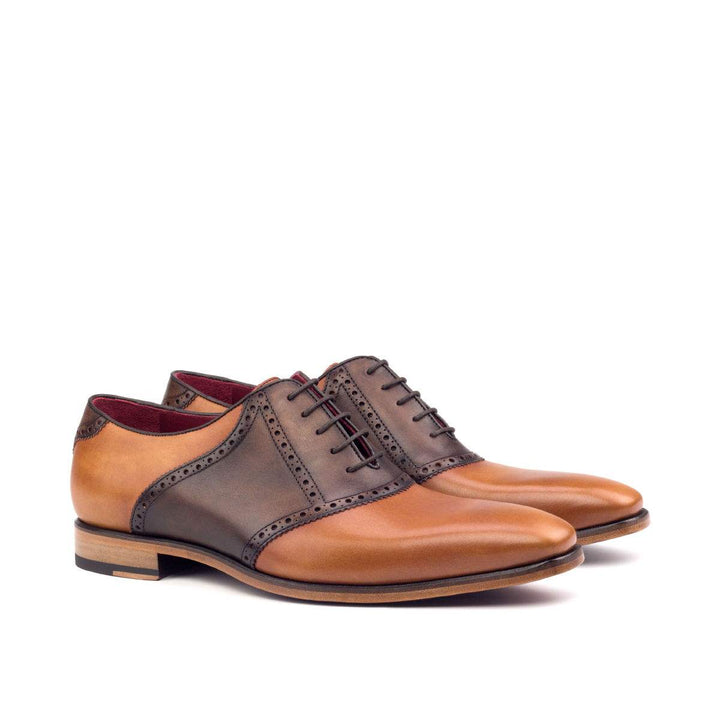 Men's Saddle Shoes Leather Brown Dark Brown 2618 3- MERRIMIUM
