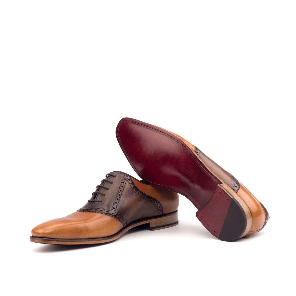 Men's Saddle Shoes Leather Brown Dark Brown 2618 2- MERRIMIUM