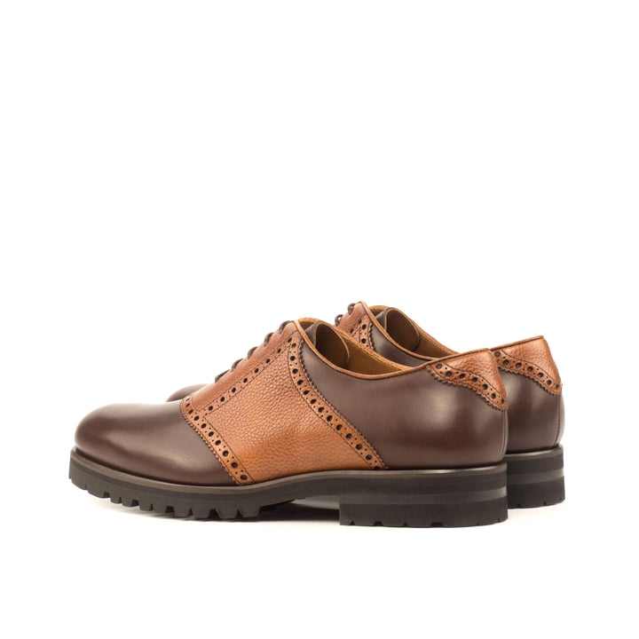 Men's Saddle Shoes Leather Dark Brown Brown 3717 4- MERRIMIUM