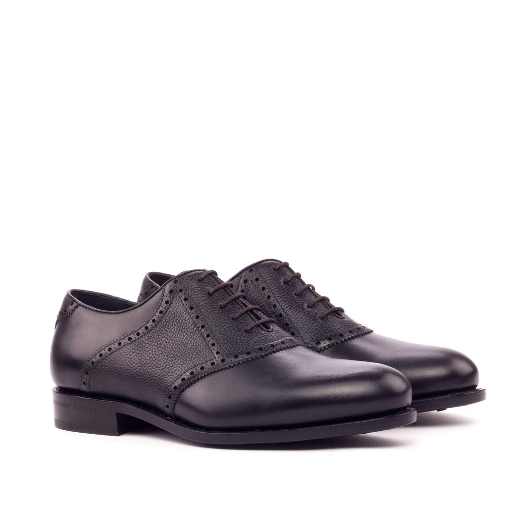 Men's Saddle Shoes Leather Goodyear Welt Black 3447 3- MERRIMIUM
