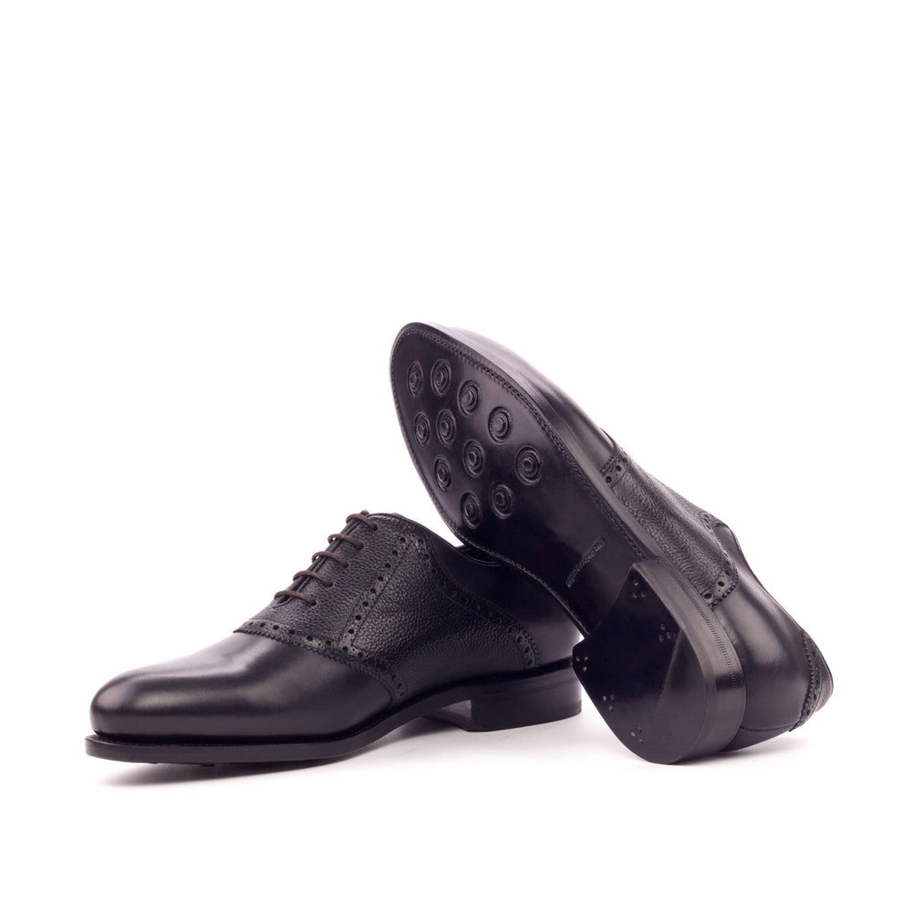 Men's Saddle Shoes Leather Goodyear Welt Black 3447 2- MERRIMIUM