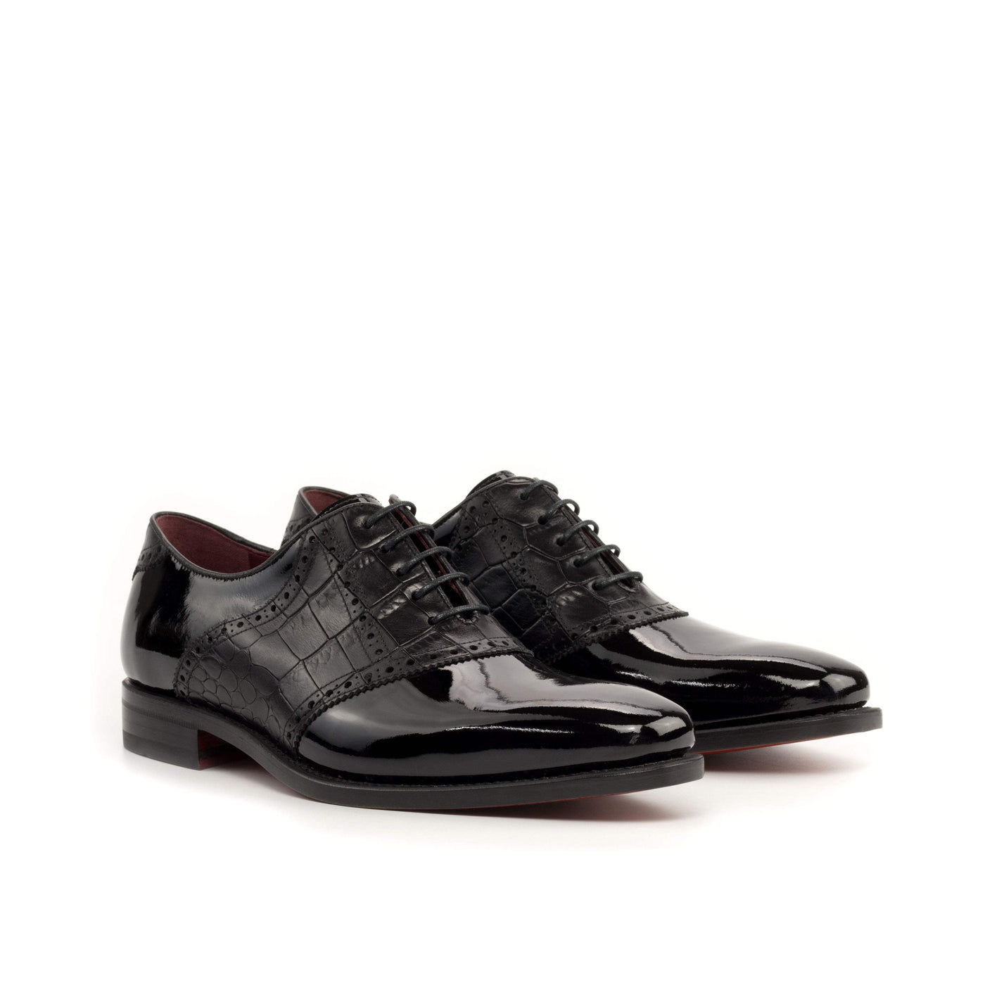 Men's Saddle Shoes Leather Goodyear Welt Black 5204 3- MERRIMIUM