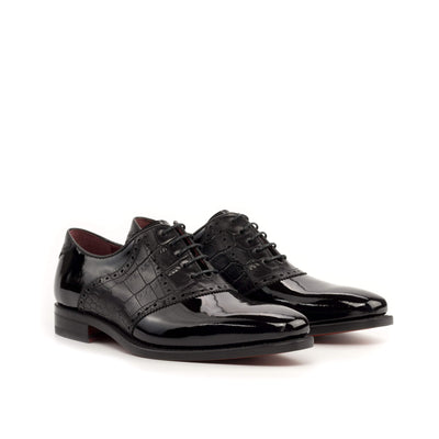 Men's Saddle Shoes Leather Goodyear Welt Black 5204 3- MERRIMIUM